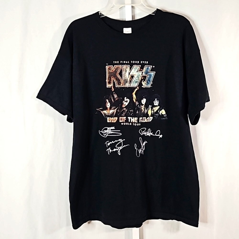 KISS Black T-shirt Size XL Unisex